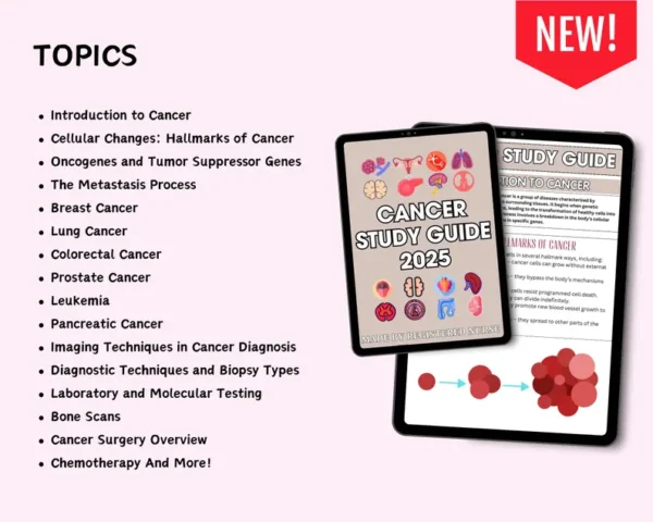 Cancer Nursing Notes 25+ Pages, Nurse Notes, Nursing Study Guide, Nursing Bundle, Cervical Cancer, Breast Cancer, Nursing School Notes, 2025 - Image 4